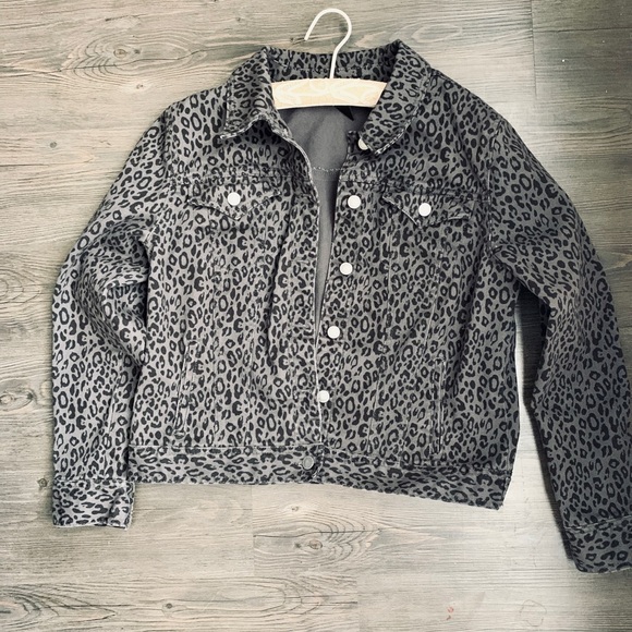 Style & Co. Jackets & Blazers - CHEETAH Jean Jacket - Size L